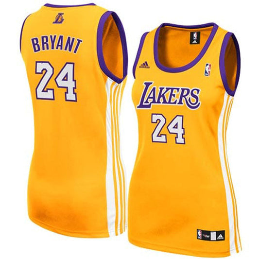 Women's Los Angeles Lakers Kobe Bryant Road Jersey - Gold