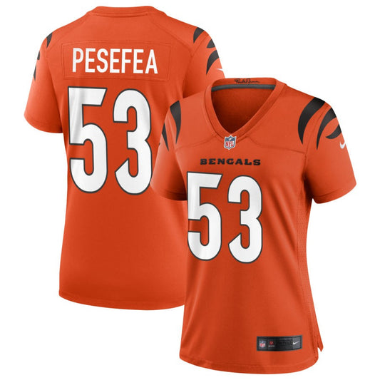 Tautala Pesefea Cincinnati Bengals Nike Women's Alternate Game Jersey - Orange