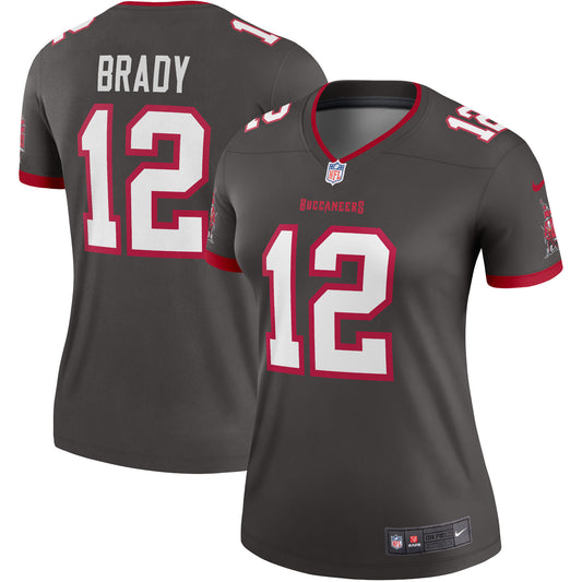 Tom Brady Tampa Bay Buccaneers Nike Women's Alternate Legend Jersey - Pewter