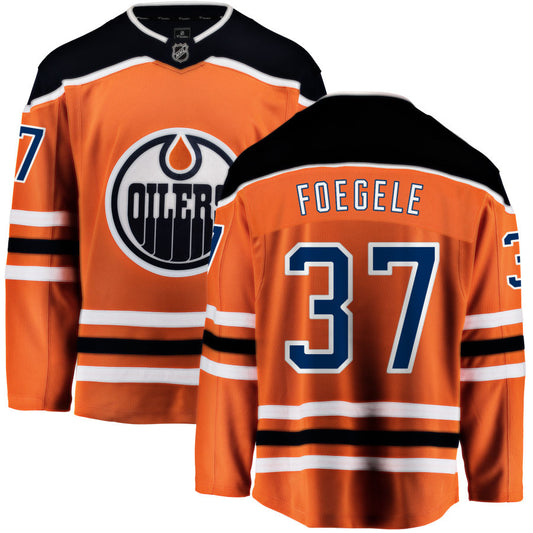 Warren Foegele Edmonton Oilers Fanatics Branded Home Breakaway Jersey - Orange