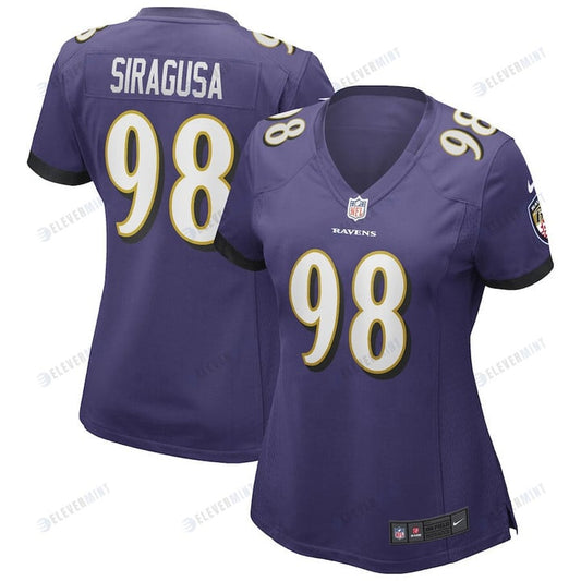 Tony Siragusa 98 Baltimore Ravens Women's Game Retired Player Jersey - Purple