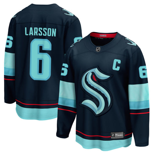 Adam Larsson Seattle Kraken Fanatics Branded Home Breakaway Jersey - Navy