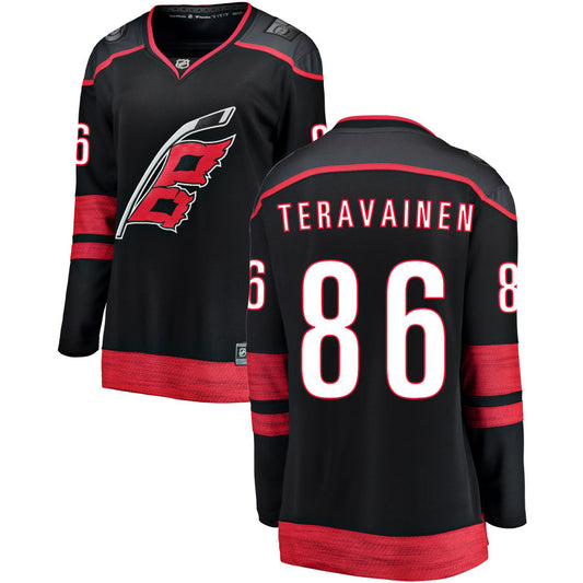 Teuvo Teravainen Carolina Hurricanes Fanatics Branded Women's Alternate Breakaway Jersey - Black