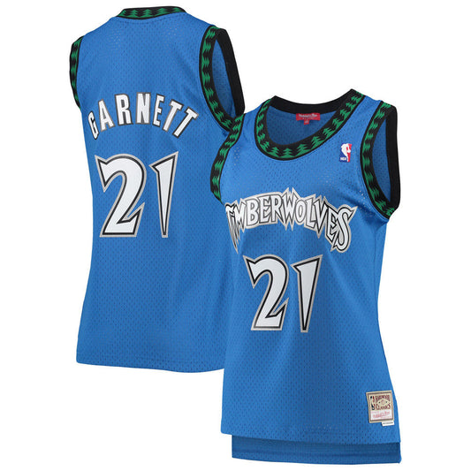 Women's Minnesota Timberwolves Kevin Garnett Hardwood Classic Jersey - Blue