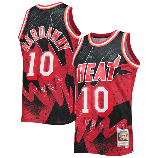 Tim Hardaway Miami Heat Mitchell & Ness Hardwood Classics 1996/97 Hyper Hoops Swingman Jersey - Scarlet