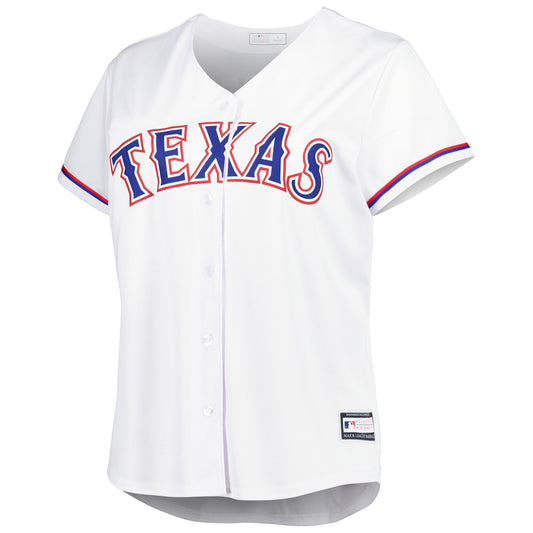 Women's Corey Seager Profile Rangers Plus Size Replica Jersey - White