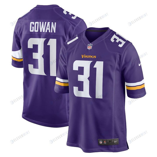 Tay Gowan 31 Minnesota Vikings Home Game Player Jersey - Purple