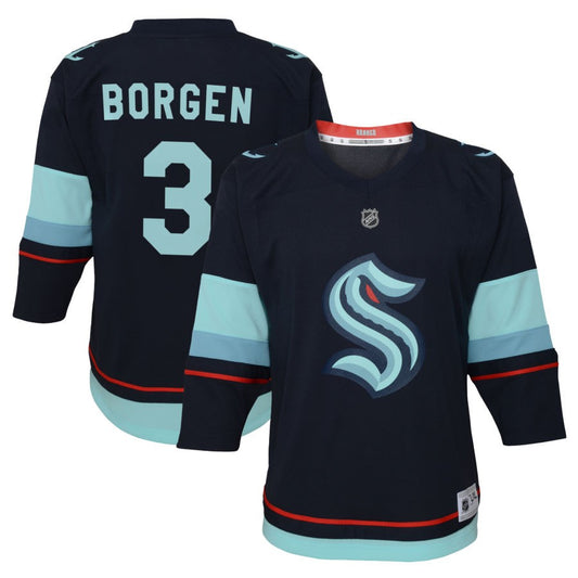 Will Borgen Seattle Kraken Youth Home Replica Jersey - Navy