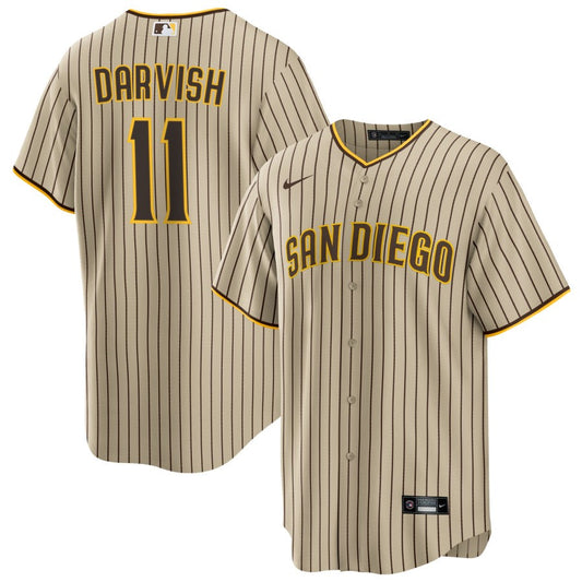 Yu Darvish San Diego Padres Nike Road Replica Jersey - Brown