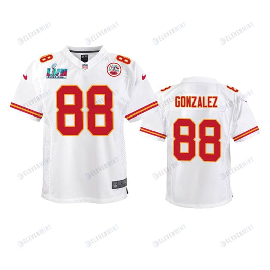 Tony Gonzalez 88 Kansas City Chiefs Super Bowl LVII Game Jersey - Youth White