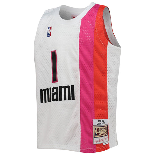 Boys' Grade School Chris Bosh Mitchell & Ness Heat 2005-06 Hardwood Classics Swingman Jersey - White