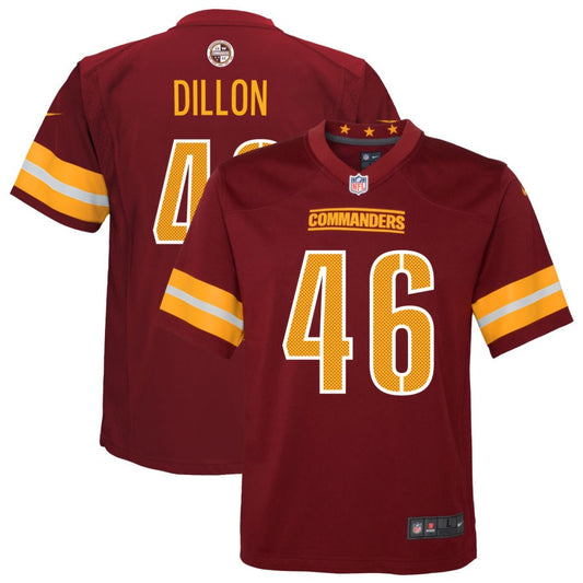 Brandon Dillon Washington Commanders Nike Youth Game Player Jersey - Burgundy