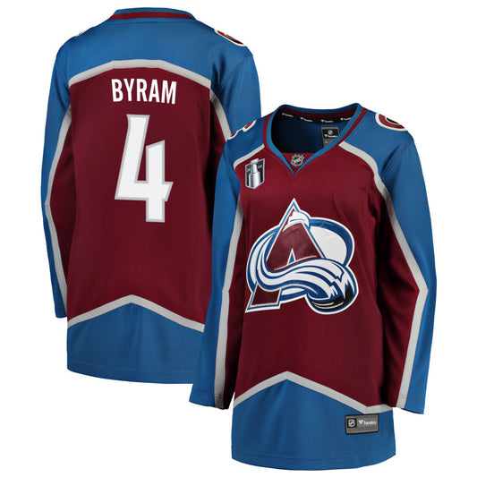 Bowen Byram Colorado Avalanche Fanatics Branded Women's Home 2022 Stanley Cup Final Breakaway Jersey - Burgundy