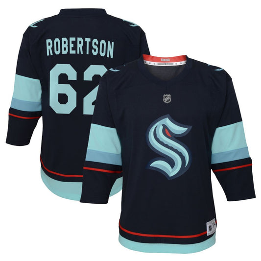 Tucker Robertson Seattle Kraken Toddler Home Replica Jersey - Navy